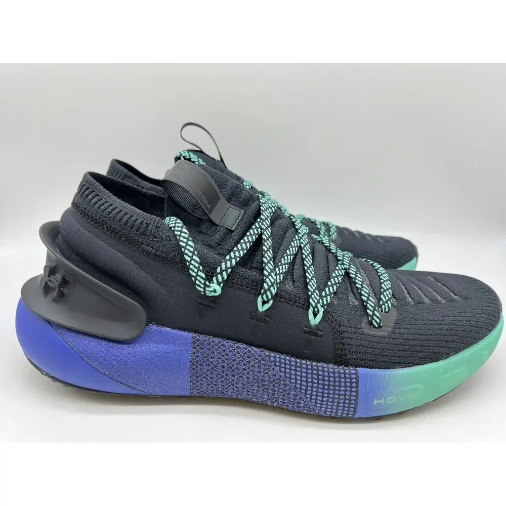 Under Armour HOVR Phantom 3 Running Shoes Black/Periwinkle 3026993-001 Men 10.